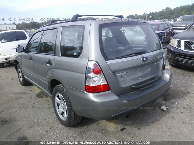 JF1SG63666H759291 - 2006 SUBARU FORESTER 2.5X GRAY photo 3