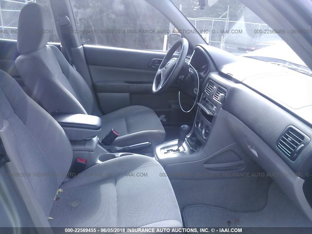 JF1SG63666H759291 - 2006 SUBARU FORESTER 2.5X GRAY photo 5