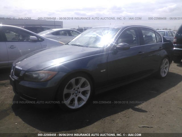 WBAVB73507PA87920 - 2007 BMW 335 I GRAY photo 2