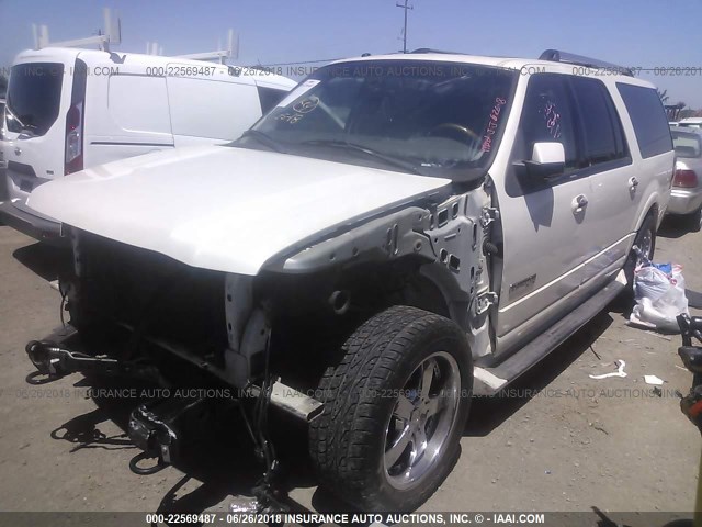 1FMFK20597LA48581 - 2007 FORD EXPEDITION EL LIMITED WHITE photo 2