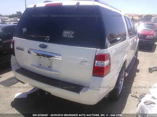 1FMFK20597LA48581 - 2007 FORD EXPEDITION EL LIMITED WHITE photo 4