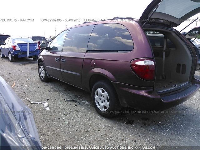 1D4GP24383B178180 - 2003 DODGE GRAND CARAVAN SE RED photo 3