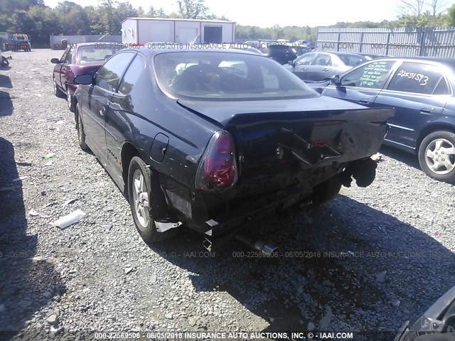 2G1WX15K319256784 - 2001 CHEVROLET MONTE CARLO SS BLACK photo 3