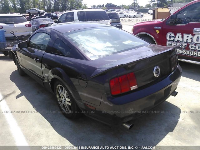 1ZVHT82H655222996 - 2005 FORD MUSTANG GT MAROON photo 3