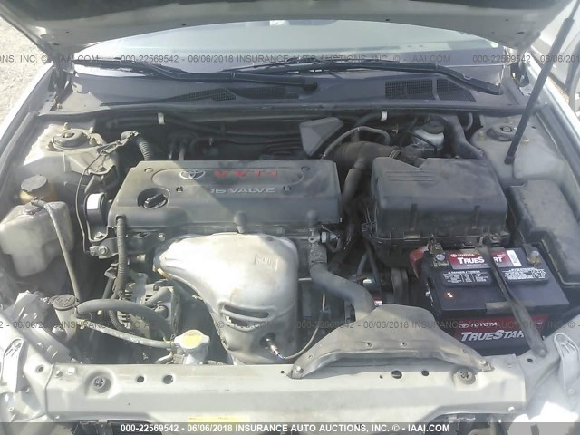 4T1BE32K32U589983 - 2002 TOYOTA CAMRY LE/XLE/SE ვერცხლისფერი ფოტო 10