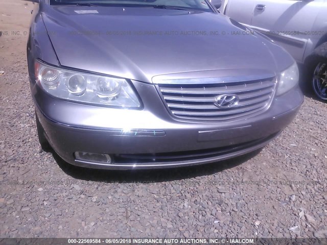 KMHFC46F76A111275 - 2006 HYUNDAI AZERA SE/LIMITED GRAY photo 6