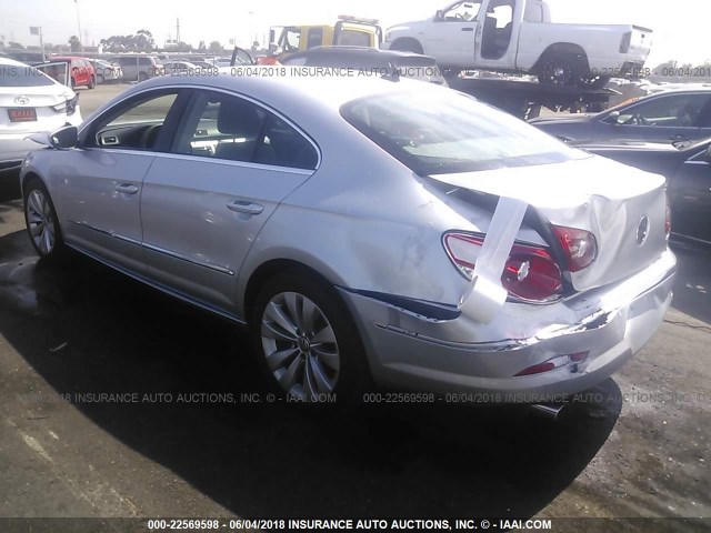 WVWML7AN5AE513356 - 2010 VOLKSWAGEN CC SPORT SILVER photo 3