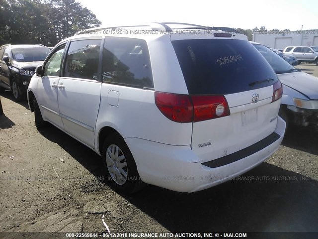 5TDZA23C46S450438 - 2006 TOYOTA SIENNA CE/LE WHITE photo 3