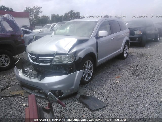 3C4PDCDG4CT199461 - 2012 DODGE JOURNEY CREW SILVER photo 2