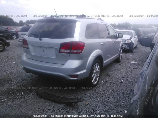 3C4PDCDG4CT199461 - 2012 DODGE JOURNEY CREW SILVER photo 4