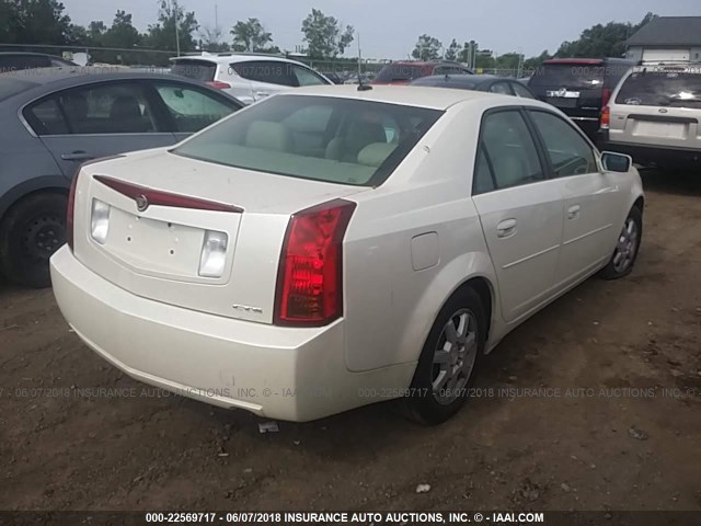 1G6DP567750151216 - 2005 CADILLAC CTS HI FEATURE V6 WHITE photo 4