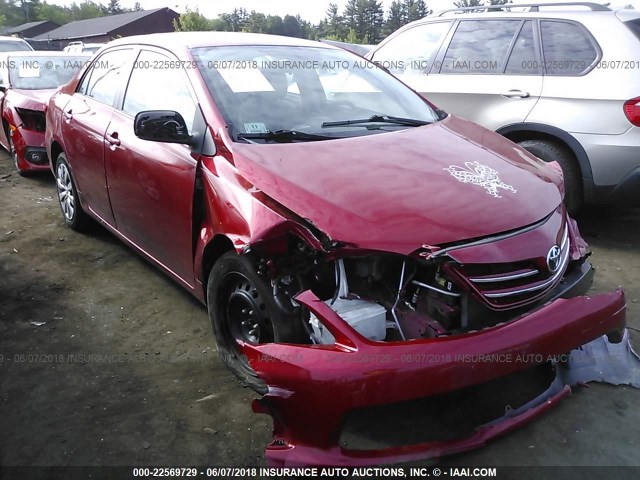 5YFBU4EE8DP159479 - 2013 TOYOTA COROLLA S/LE RED photo 1