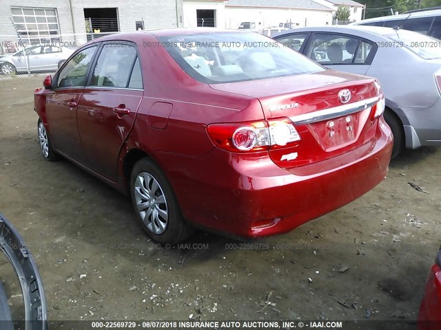5YFBU4EE8DP159479 - 2013 TOYOTA COROLLA S/LE RED photo 3