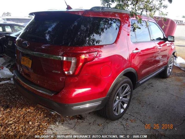 1FM5K8F86JGA85734 - 2018 FORD EXPLORER LIMITED RED photo 14