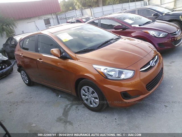 KMHCT5AE3HU317122 - 2017 HYUNDAI ACCENT SE ORANGE photo 1