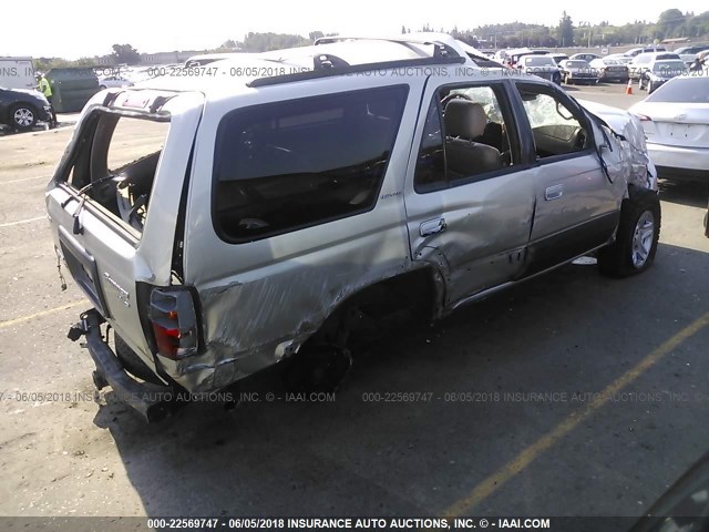 JT3HN87R5Y0271868 - 2000 TOYOTA 4RUNNER LIMITED GRAY photo 4