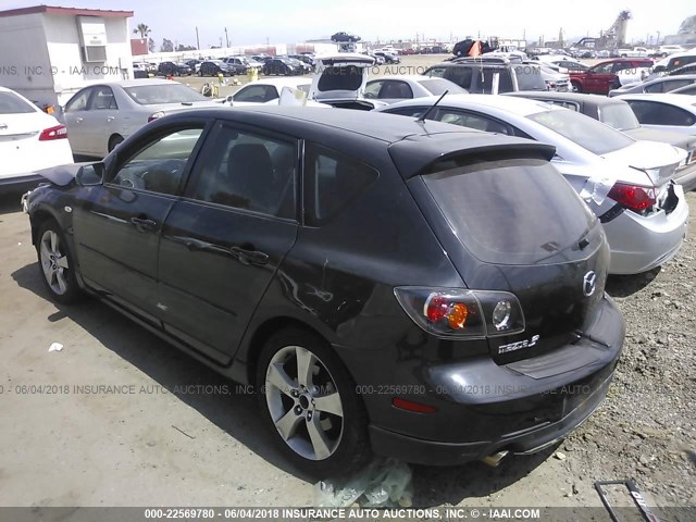 JM1BK343X61504986 - 2006 MAZDA 3 HATCHBACK BLACK photo 3
