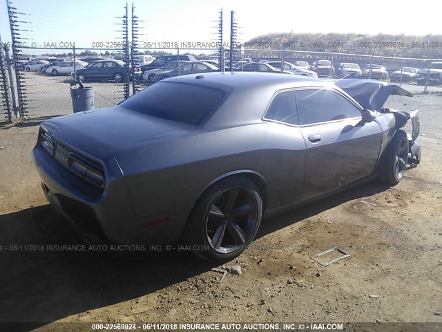 2C3CDZAGXFH860918 - 2015 DODGE CHALLENGER SXT GRAY photo 4