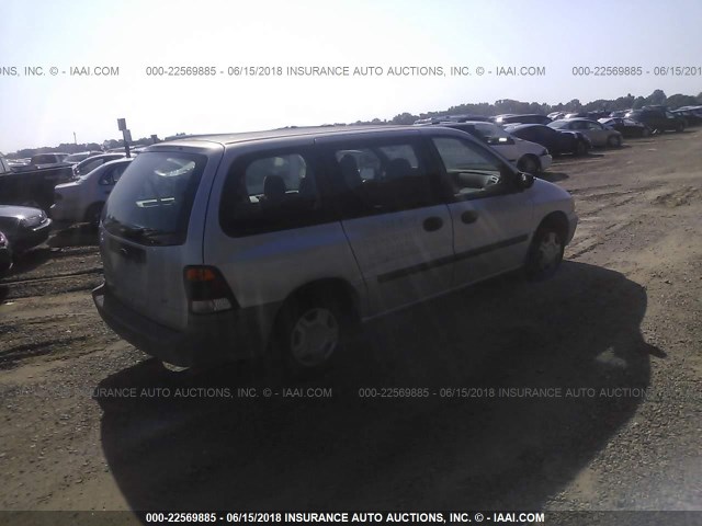 2FMZA50411BA33489 - 2001 FORD WINDSTAR LX SILVER photo 4