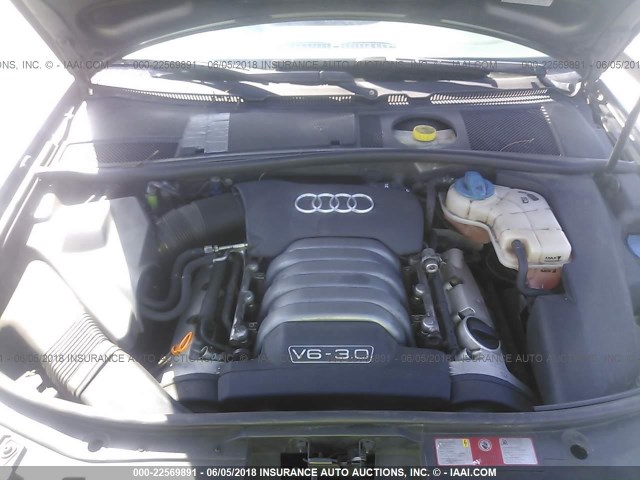 WAULT64B04N037672 - 2004 AUDI A6 3.0 QUATTRO GRAY photo 10