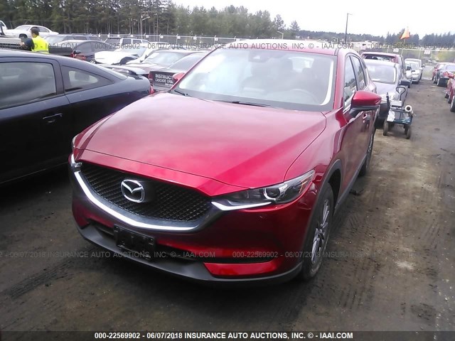 JM3KFBBL5H0159805 - 2017 MAZDA CX-5 SPORT RED photo 2