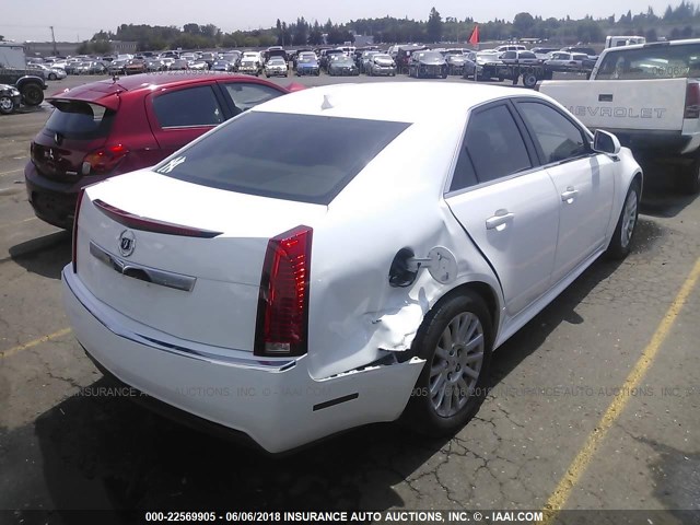 1G6DE5EY6B0119823 - 2011 CADILLAC CTS LUXURY COLLECTION WHITE photo 4