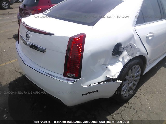 1G6DE5EY6B0119823 - 2011 CADILLAC CTS LUXURY COLLECTION WHITE photo 6