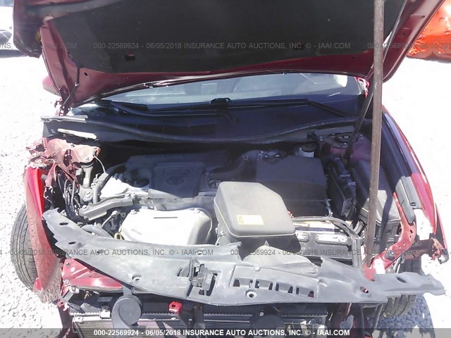 4T4BF1FKXDR317337 - 2013 TOYOTA CAMRY L/SE/LE/XLE 红色 照片 10