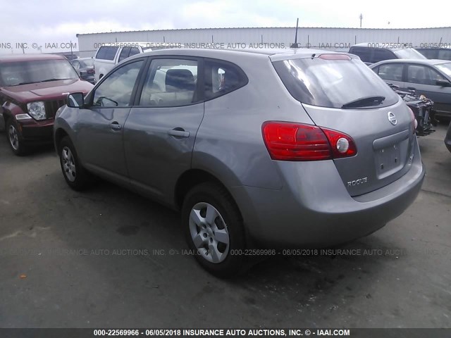 JN8AS58V78W108754 - 2008 NISSAN ROGUE S/SL GRAY photo 3