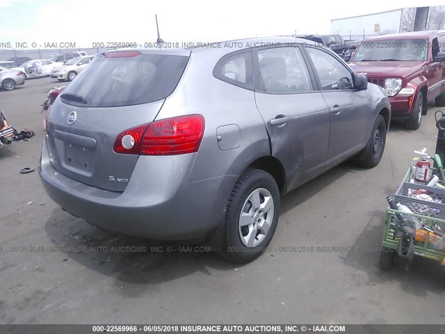 JN8AS58V78W108754 - 2008 NISSAN ROGUE S/SL GRAY photo 4