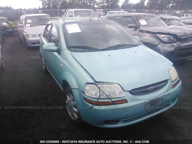 KL1TD52685B365657 - 2005 CHEVROLET AVEO LS TURQUOISE photo 1