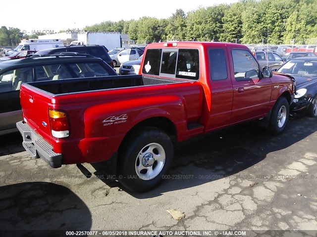 1FTZR15X1WTA81509 - 1998 FORD RANGER SUPER CAB RED photo 4