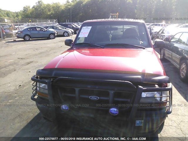 1FTZR15X1WTA81509 - 1998 FORD RANGER SUPER CAB RED photo 6