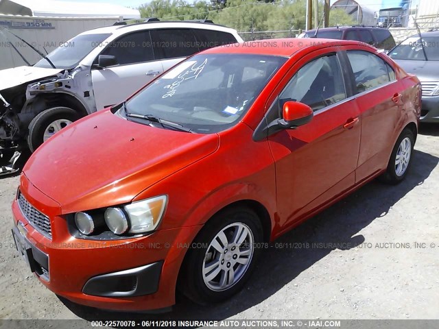 1G1JC5SH4C4110566 - 2012 CHEVROLET SONIC LT ORANGE photo 2