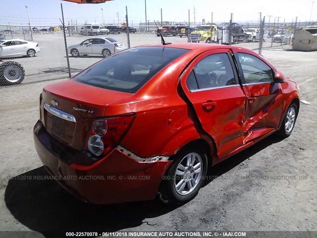 1G1JC5SH4C4110566 - 2012 CHEVROLET SONIC LT ORANGE photo 4