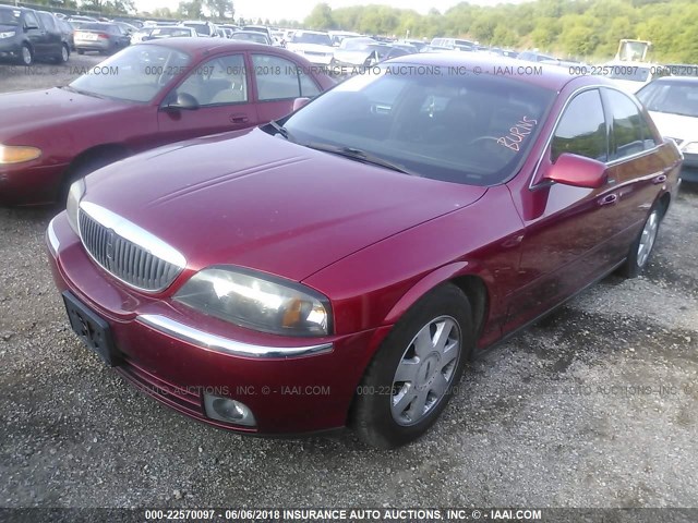 1LNHM86S74Y603271 - 2004 LINCOLN LS Tünd qırmızı foto 2