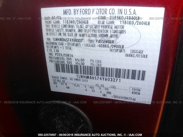 1LNHM86S74Y603271 - 2004 LINCOLN LS Tünd qırmızı foto 9