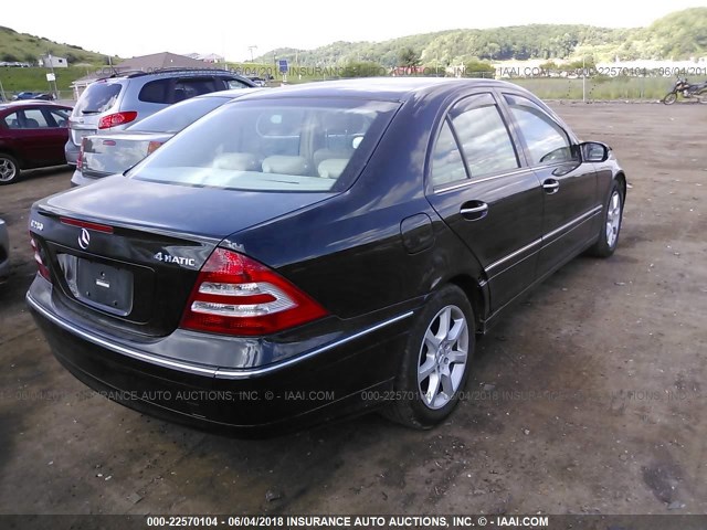 WDBRF92H67F926762 - 2007 MERCEDES-BENZ C 280 4MATIC BLACK photo 4