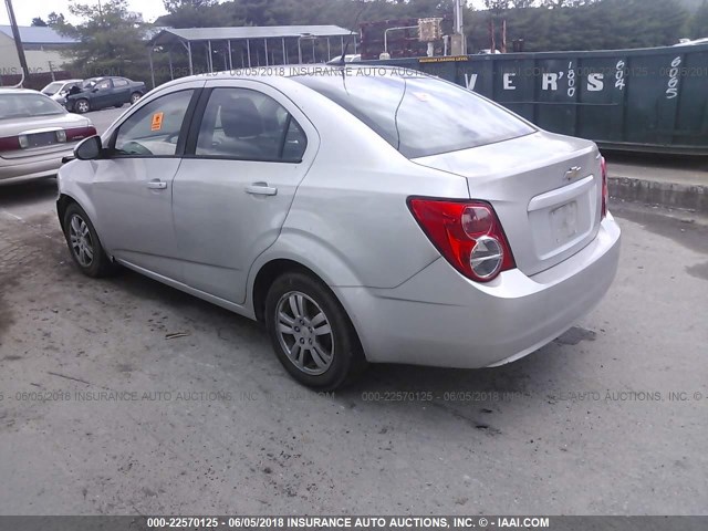 1G1JA5SH7C4122216 - 2012 CHEVROLET SONIC LS 银色 照片 3