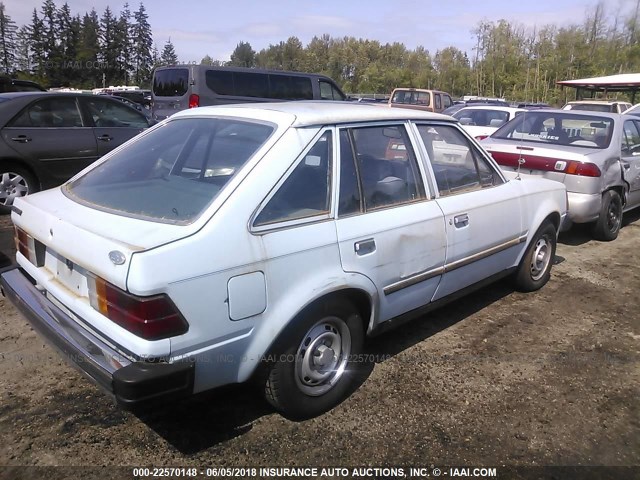 1FABP1348FW128197 - 1985 FORD ESCORT L Light Blue photo 4