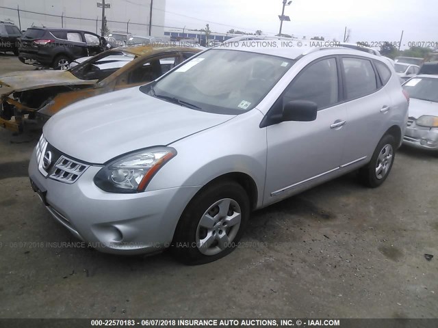 JN8AS5MT8FW655131 - 2015 NISSAN ROGUE SELECT S SILVER photo 2