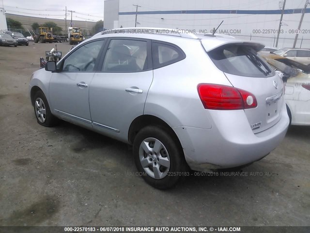 JN8AS5MT8FW655131 - 2015 NISSAN ROGUE SELECT S SILVER photo 3