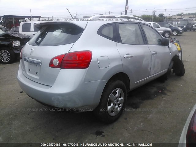 JN8AS5MT8FW655131 - 2015 NISSAN ROGUE SELECT S SILVER photo 4