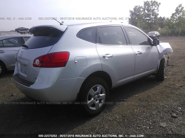 JN8AS5MV5AW128156 - 2010 NISSAN ROGUE S/SL/KROM SILVER photo 4