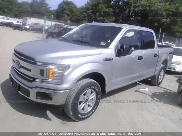 1FTEW1EG5JFC29949 - 2018 FORD F150 SUPERCREW SILVER photo 2