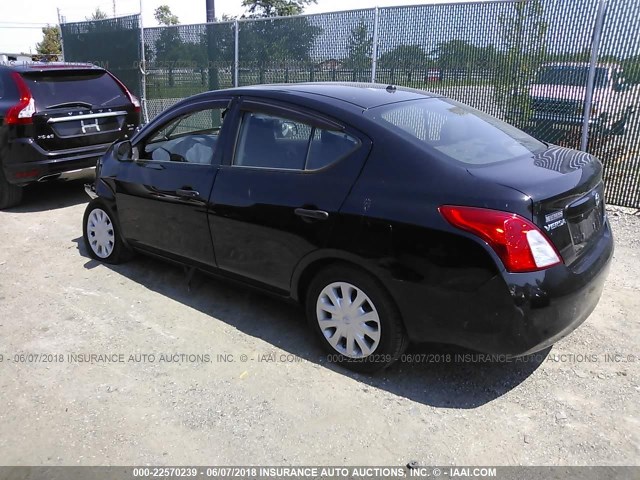 3N1CN7AP7CL826941 - 2012 NISSAN VERSA S/SV/SL BLACK photo 3