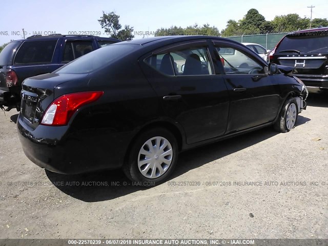 3N1CN7AP7CL826941 - 2012 NISSAN VERSA S/SV/SL BLACK photo 4