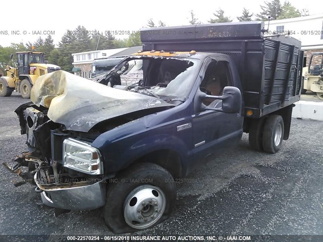 1FDWF37P45EA90899 - 2005 FORD F350 SUPER DUTY BLUE photo 2