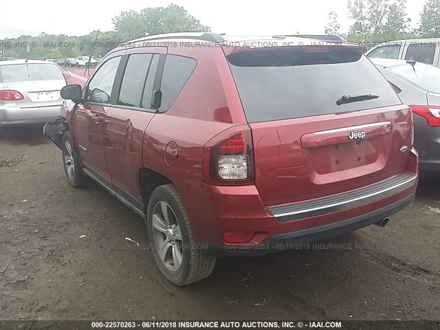 1C4NJCEA7GD760869 - 2016 JEEP COMPASS LATITUDE წითელი ფოტო 3