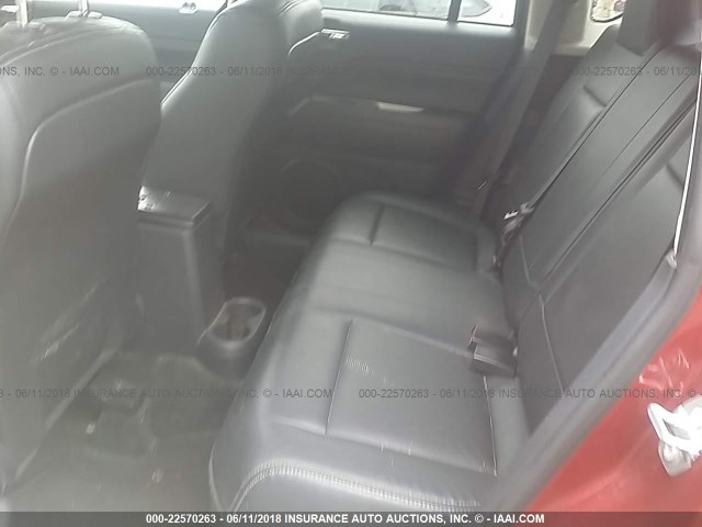1C4NJCEA7GD760869 - 2016 JEEP COMPASS LATITUDE წითელი ფოტო 8